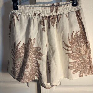 Las Surenas Womens Shorts Size M Cotton Linen